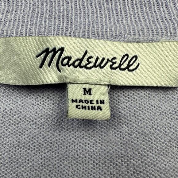 Madewell Sweater Womens Medium Purple Linen Boxy Beach Lightweight Boho Resort - Picture 5 of 10